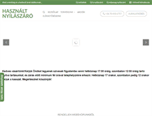 Tablet Screenshot of hasznaltnyilaszaro.com